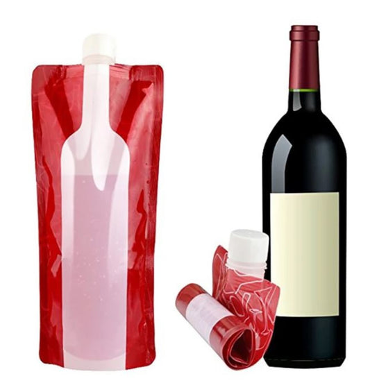 4x4 Wine Cartage Made Easy - Refillable Flexible Travel Wine Bottle